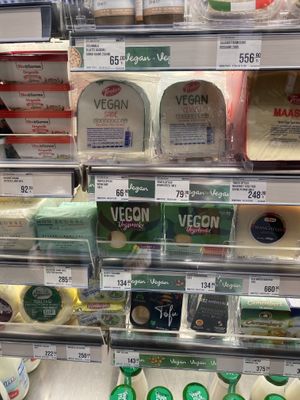 Vegan cheese  at Macrocenter in Kas