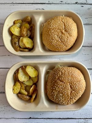 Vegan burger at Plantrition.PH in Cavite