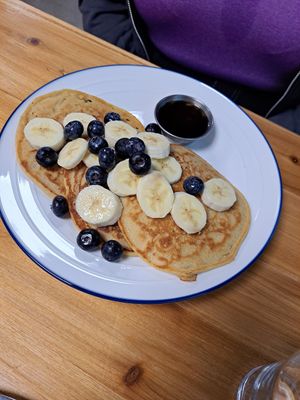 Banana and blueberry pancake at Alterna in Birmingham