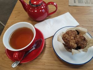Earl grey and blueberry muffin at Alterna in Birmingham