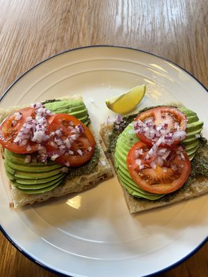 Avocado focaccia  at Alterna in Birmingham