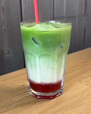 Strawberry Matcha Lattee  at Alterna in Birmingham