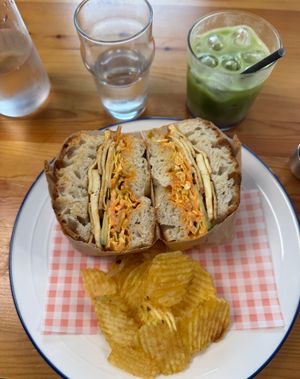 Amazing vegan focaccia sandwich!!😍  at Alterna in Birmingham