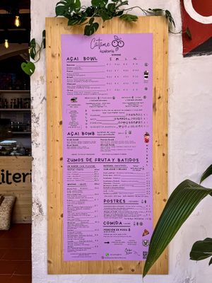 Menu  at Catame Açaiteria  in Menorca