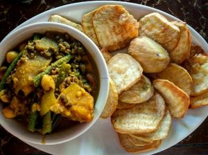 sweet potatoes and beans curry at Brujita in Palawan