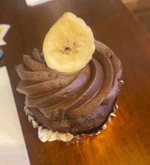 Vegan chocolate banana cupcake   at Butterfly Bakeshop in New York City