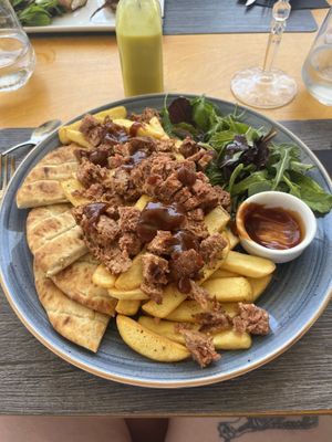 Vegan gyros  at Santorini Restaurant in Santorini