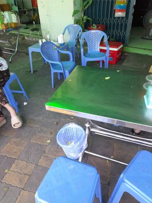 Eating area on the street at Phuoc Can in Ho Chi Minh City