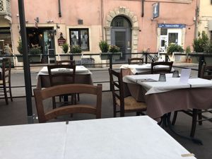 Outside seating area  at La Lanterna in Verona