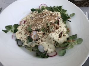 lettuce with mayo dressing  at La Lanterna in Verona