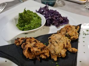 Antipasto di frittelle e salsa verde at La Lanterna in Verona