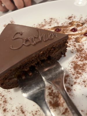 Sake chocolate cake  at La Lanterna in Verona