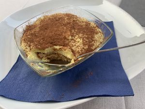 vegan tiramisu   at La Lanterna in Verona