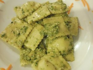 best ravioli I had ever, and were vegan! Filled with soy (I think was tofu) at La Lanterna in Verona