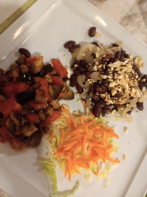 Haricots rouges et légumes at La Lanterna in Verona