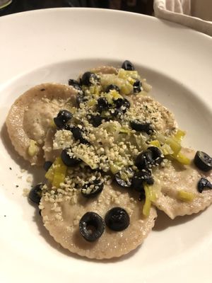 Ravioli filled with veg cheese and mushrooms   at La Lanterna in Verona