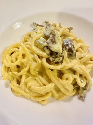 Carbonara  #Veganuary at La Lanterna in Verona