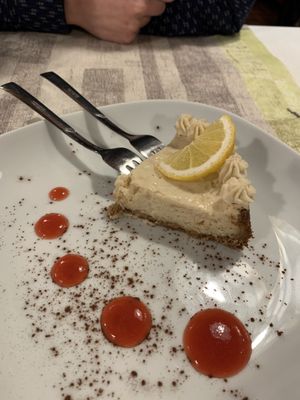 Lemon cheesecake  at La Lanterna in Verona