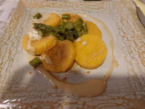 Gnocchi alla romana con asparagi at La Lanterna in Verona