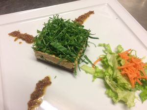 Tortino crudista agli spinaci at La Lanterna in Verona