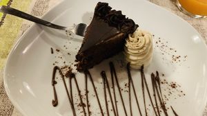 Dark chocolate cake  at La Lanterna in Verona