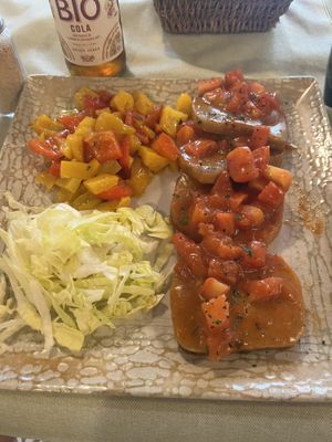 pizza steak dish  at La Lanterna in Verona