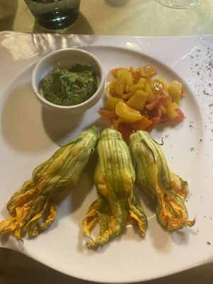 Zucchini Flowers  at La Lanterna in Verona