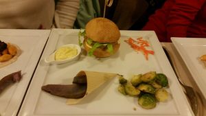 Lupin bean burger at La Lanterna in Verona