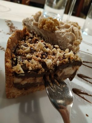 Haselnut and chocolate cake at La Lanterna in Verona