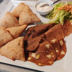 Gnocco fritto e affettati at La Lanterna in Verona