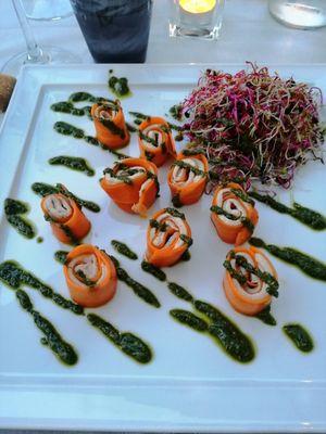 Raw antipasto di carote at La Lanterna in Verona