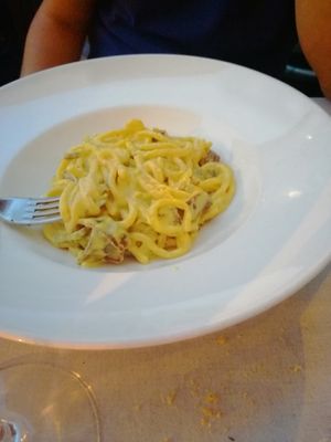 Carbonara vegetale at La Lanterna in Verona