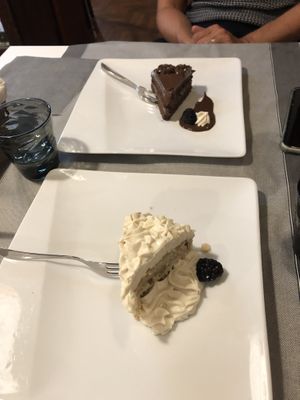 Ananas cake and chocolate cake! at La Lanterna in Verona