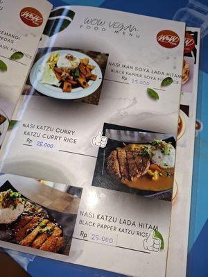 Menu with many vegan & delicious options. at WOW Vegan Cafe in Denpasar