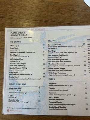 Menu January 2025  at The Colourpatch  in Augusta