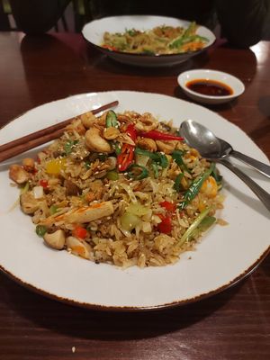 Tom Yum fried rice at Vegan Heaven in Fitzroy