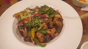 Blackbean yum! at Vegan Heaven in Fitzroy