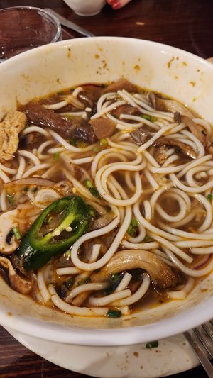 Lemongrass noodle soup at Vegan Heaven in Fitzroy