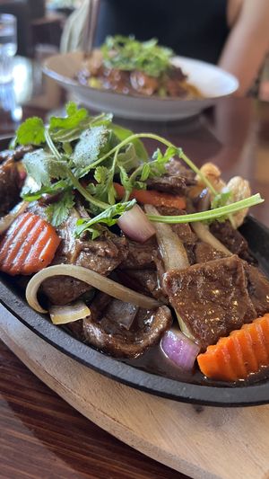 Mongolian beef - delicious!  at Vegan Heaven in Fitzroy