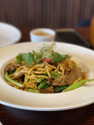 W10 Hokkien Stir-Fry (includes mock duck and Chinese broccoli )  at Vegan Heaven in Fitzroy