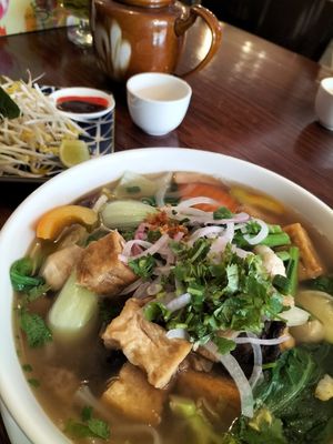 Mushroom tofu pho at Vegan Heaven in Fitzroy