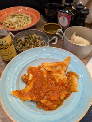 vegan ravioli (it tasted better as it looks) at Fresca Pasta Club in Milan