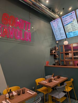 inside at Fresca Pasta Club in Milan