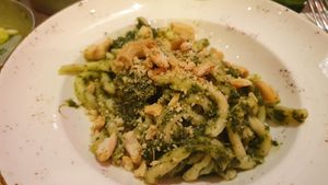 Strozzapreti with cime di rapa at Fresca Pasta Club in Milan