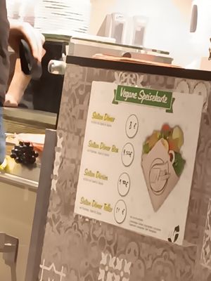 Vegane Speisekarte at Bingöl Grill in Magdeburg