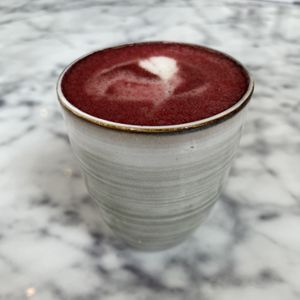 Beetroot latte!  at VERDE in Malmo