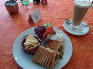 Panini & side salad at Little Phatisserie in Bexhill