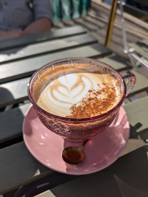 Dirty chai oat latte at OQO - Your Coffee Nook in Edinburgh