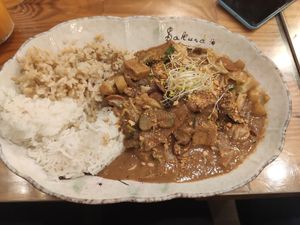 Peanut vegetables and mixed rice at Mei Wok in Cologne