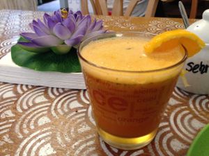 Mei Wok, Cologne - fresh carrot juice at Mei Wok in Cologne